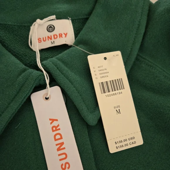 NWT Sundry Raglan Flat Sweatshirt - Picture 5 of 6